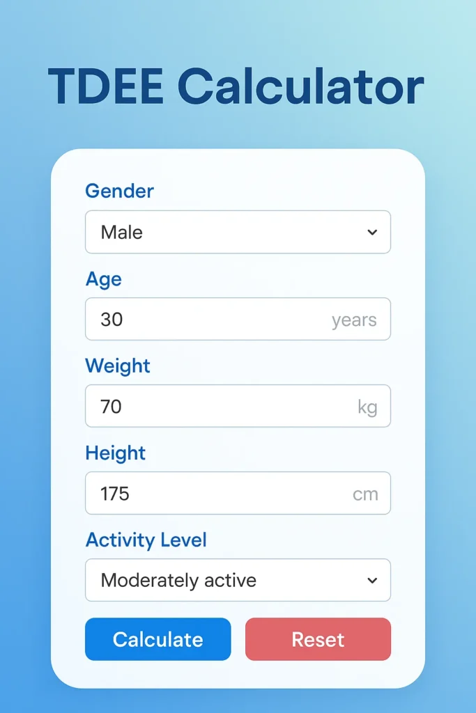 TDEE Calculator Online – Calculate Your Daily Calorie Needs Instantly